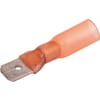 Flat tongue spade connector red with heat crimp 0.5-1.5mm²