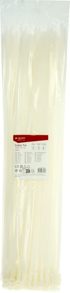 Collier de serrage 7,6 x 550 mm, blanc, 100 pièces — réf. TR0176533WHI