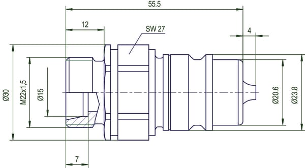 Raccord rapide SKP mâle 1/2"-15L, Kramp vue 3