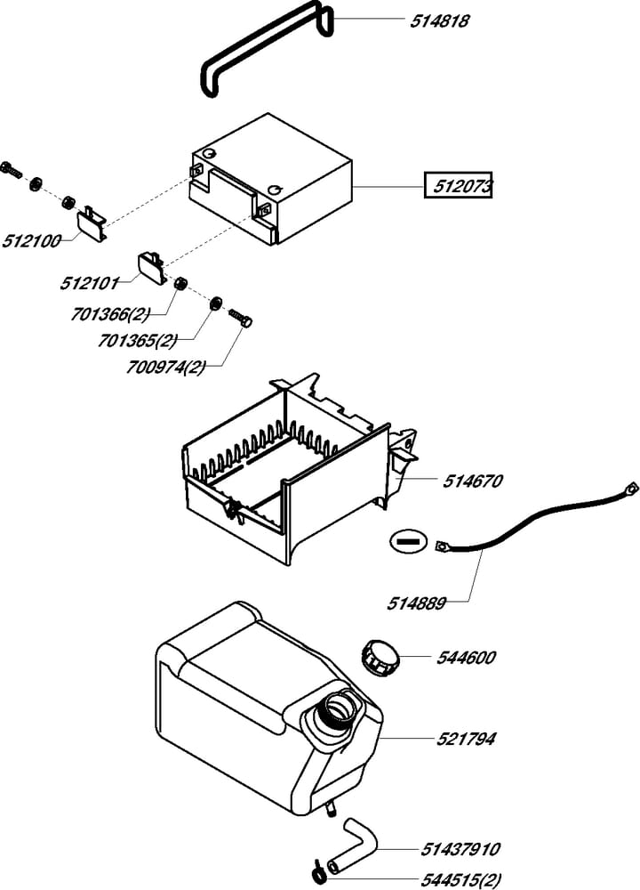 Palivová nádrž - Baterie pro AL-KO typ PowerLine T13-82HD