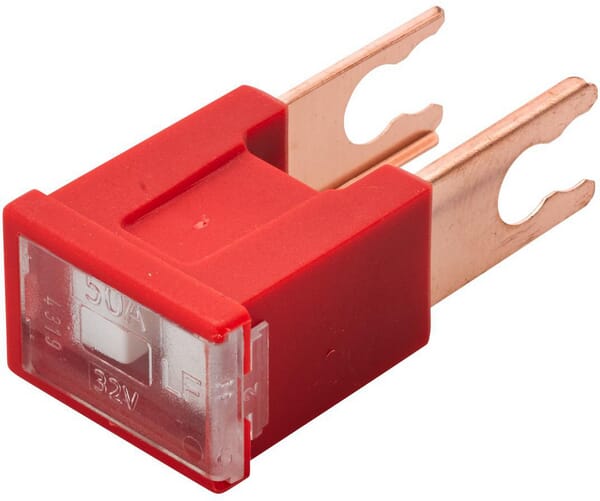 Fusible pal 50A longueur 15mm rouge Hella · réf. 8JS740026251