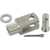 Clevis type GM-CR complete with clevis pin, split pin and washers, Stainless-steel