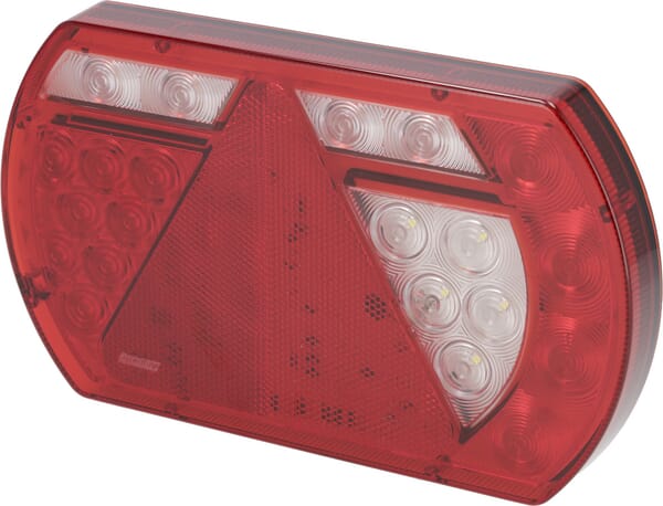 Feu arrière droit multifonction à LED, 12 V, 236x140x24,3 mm, Baïonnette 6 broches, Kramp — réf. L26060P6RH1