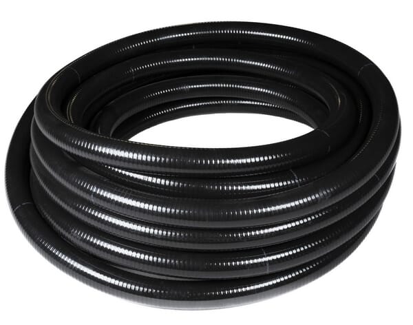 Černé sací a přívodní hadice PVC/BUNA