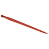 Loader tine, straight, double T section 42x810mm, pointed tip with M28x1.5mm nut, black, Battista Porteri