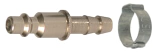 Embout ISO 6150 B 5,5 - Cannelé Tuyau Ø 8 mm + collier de serrage · réf. 360700LAC
