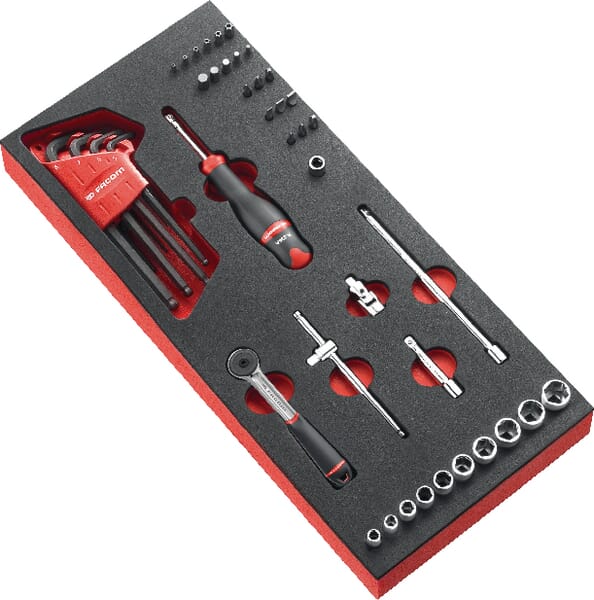 Jeu de douilles pour modules 1/4" 46 pièces · réf. MODMR16136