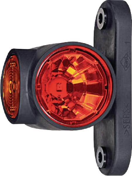 Feu de gabarit LED, 0,7/1,4W, 12/24V, blanc/orange/rouge, 100x55x64mm, 3 LED, Kramp — réf. LA30014