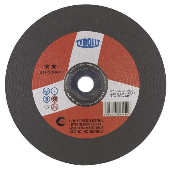 Disque à meule Stand. inox 230x6 — réf. 367554