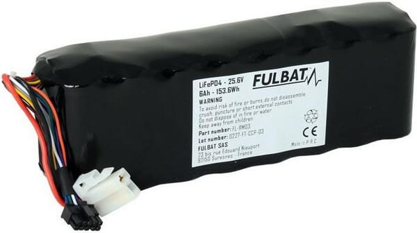 Batterie 25.6V 6 Ah Lithium (LiFePO4) — réf. FB560613