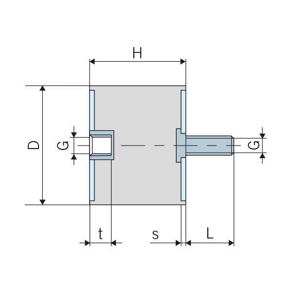 Silent bloc TYPE B vue 3
