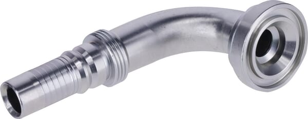 Raccord à sertir 4SH-DN20 avec flasque ø44,5 mm 90° · réf. SFLH201690G2