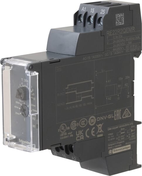 Minuterie étoile-triangle, 24-240Vac/dc, 0-30s · réf. RE22R2QEMR