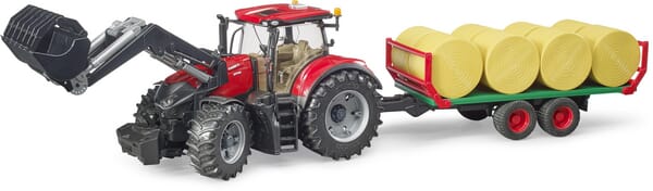Case IH Optum 300 CVX avec chargeur frontal et remorque — réf. U03198