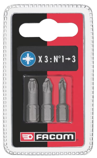 Lot de 3 embouts 25mm pz · réf. ED1J3