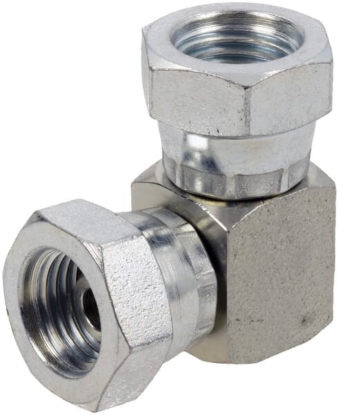 Adaptateur coude avec 2x ecrou 1/4 BSP · réf. FF9004K