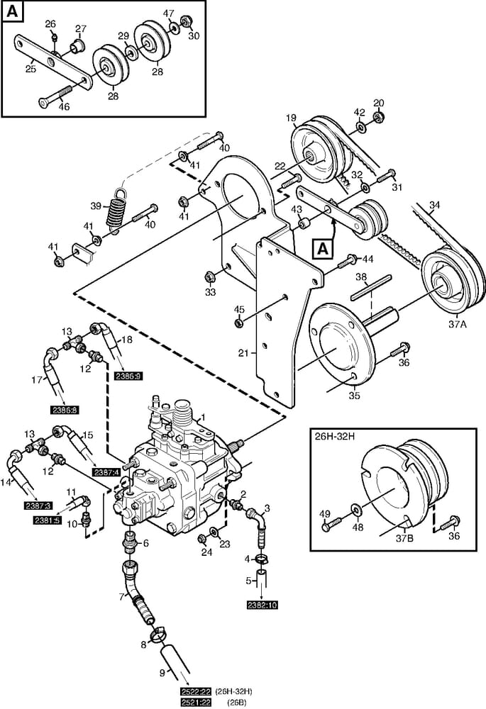 Hydrostatické čerpadlo – Stiga Titan 26 B (13-7432-22 / 13-7433-22)