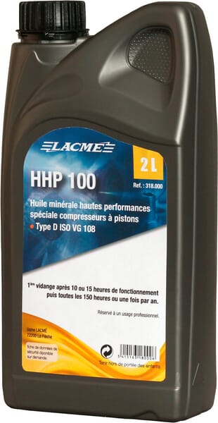 Huile compresseur HHP100 - Bidon 2 L · réf. 318000LAC