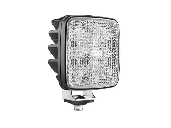 Feu de travail LED avec interrupteur, R23, 22 W, 1600 lm, carré, 12-24 V, 105x105x50 mm, faisceau large, Wesem  — réf. CRK2C5493002