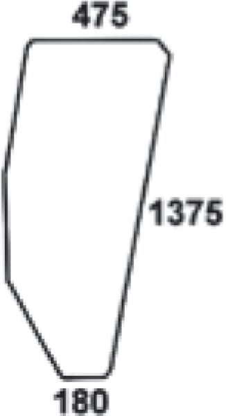 Vitre de porte — réf. D9006