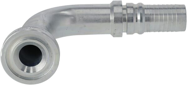 Raccord à sertir 4SH-DN25 avec bride ø47,6 mm 90° H100 · réf. SFSH251690H100G2
