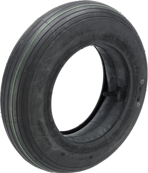 Pneu et chambre à air 3.50-8, 4 plis, valve droite — réf. 35084T510KR