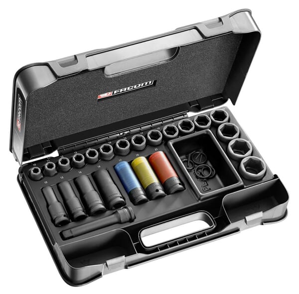 Kit de douilles à chocs 10-32 mm 23 pièces · réf. NS550BPB