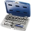 E031805 case with 22 socket wrenches and accessories 3/8"