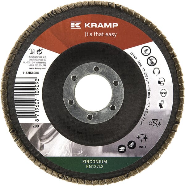 Disque lam. zircon 115mm K80 — réf. 115ZIK80KR