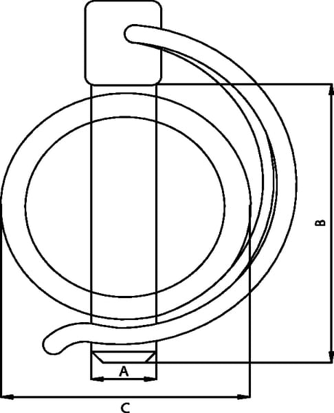 Goupille demi-lune 11.5x75mm Rubig vue 3