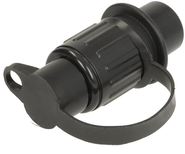 Fiche 3 pôles, plastique, 12/24V, cosses plates — réf. TR00013KR