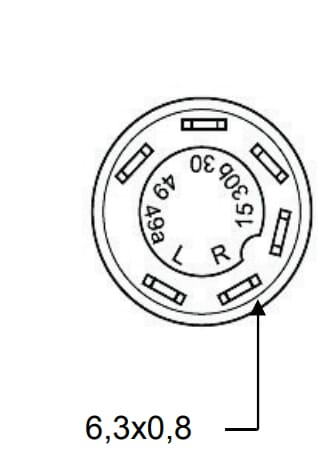 Interrupteur poussoir, Stop, rond, rouge vue 3