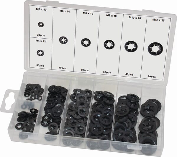 Assortiment de 260 rondelles frein · réf. 75718STI