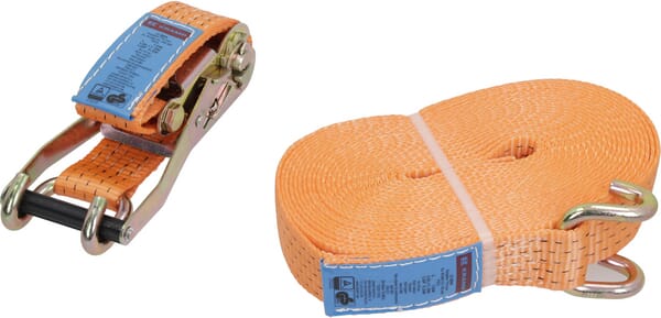 Upínací popruh typ 50, 25 kN, s ráčnou a hákem, 12 m