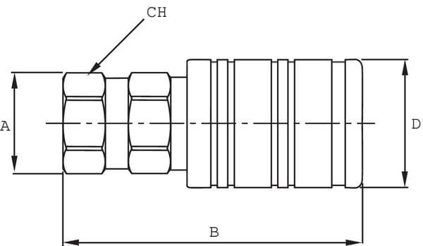 Coupleur 1/2 NPT vue 2