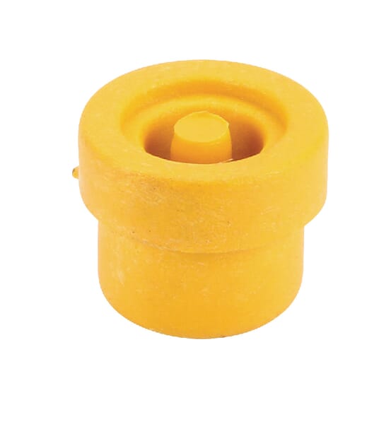 Bouton poussoir jaune vue 2