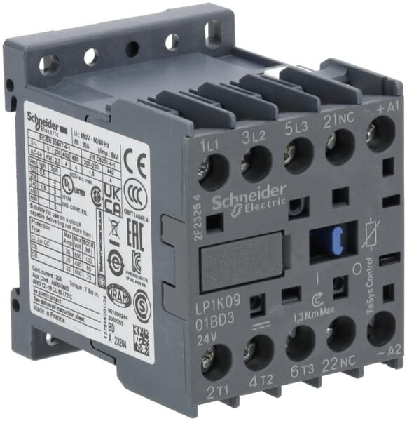 Contacteur de puissance 9A 4kW · réf. LP1K0901BD3