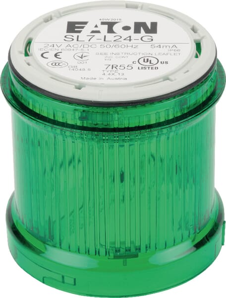 Colonne de signal. + LED verte — réf. SL7L24G