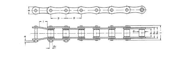 Chaîne à rouleaux vue 3