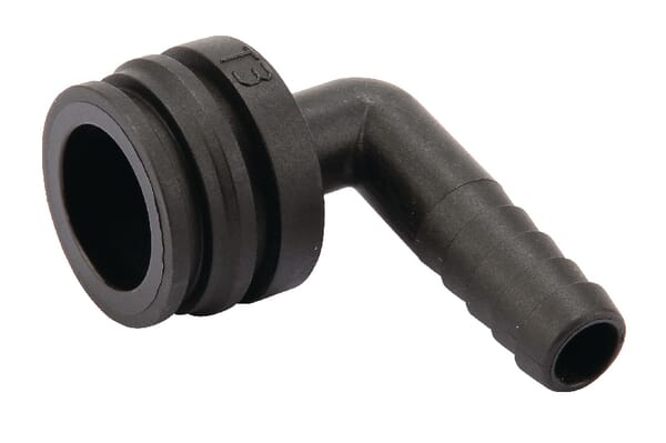 Raccord de tuyau 90° 13 mm avec connexion mâle T3 · réf. 1191313