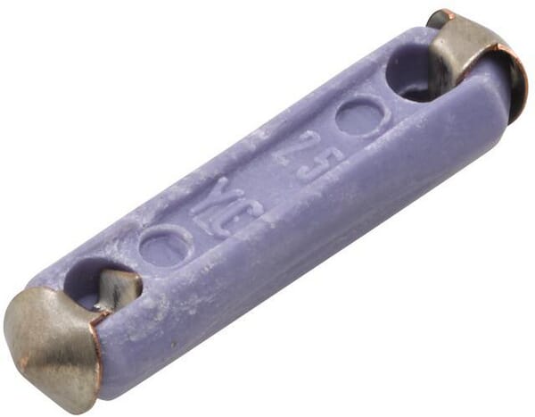 Fusible stéatite 25A longueur 25mm bleu pack 100x Hella · réf. 8JS091603003