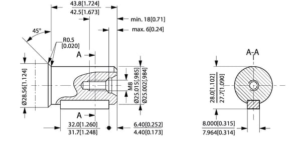Orbitální motor, hřídel Ø 25 A2