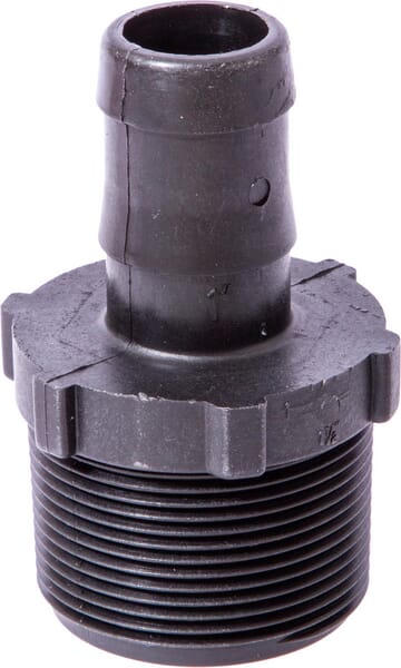 Filetage mâle 1-1/2 po X Douille cannelée 1 po vue 2