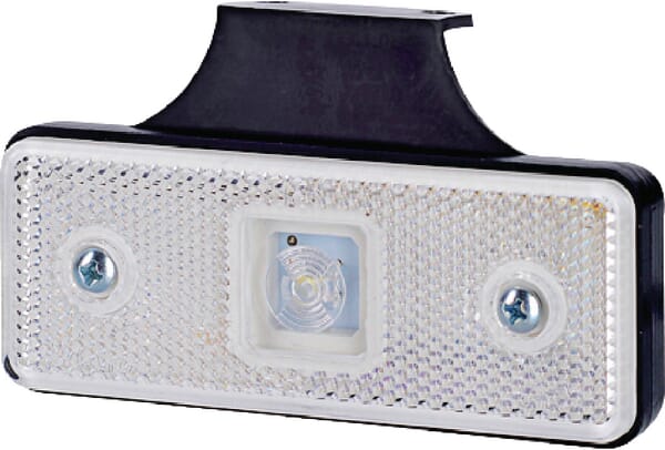 Feu de gabarit LED, 0.4/0.7W, rectangulaire, 12/24V, blanc, 112x45x17mm, 1 LED, gopart — réf. LA35050