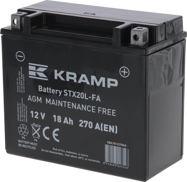 Baterie 12V 18Ah 270A uzavřená Kramp