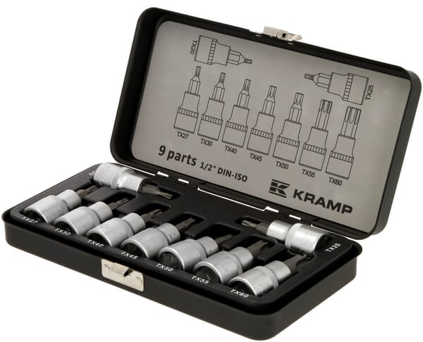 Jeu 9 douilles 1/2" Torx — réf. 18049240091KR