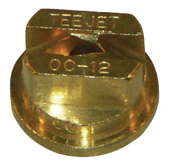 Buse de bordure à jet plat OC 80° 12 dorée laiton TeeJet · réf. OC12