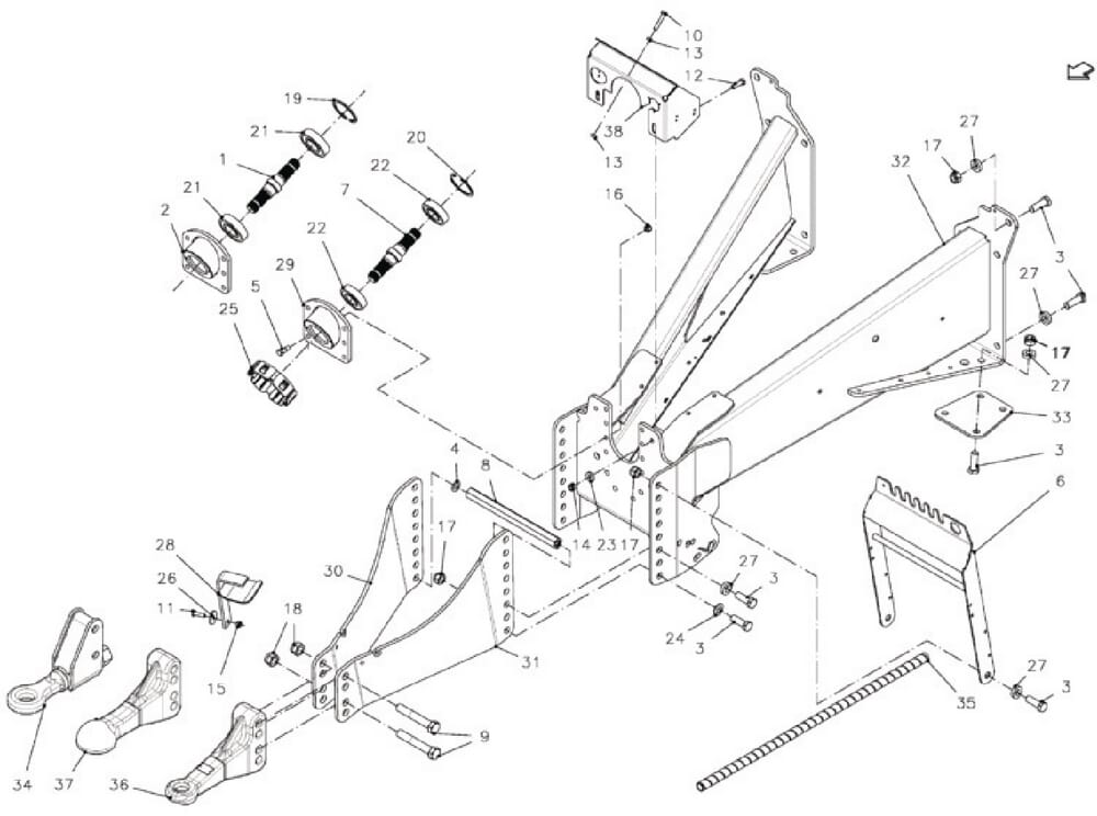 001 Vybavení spojovacího rámu