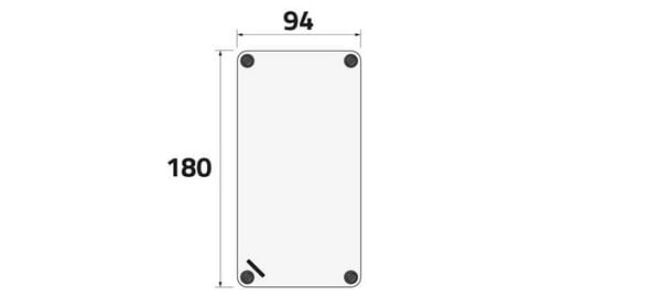 Armoire plastique 180x94x81mm vue 2