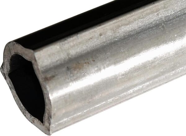 Tube profilé T10 intérieur, triangulaire diamètre 26,5 x 19,5 x 3,5 mm, longueur : 2 800 mm · réf. 191110100